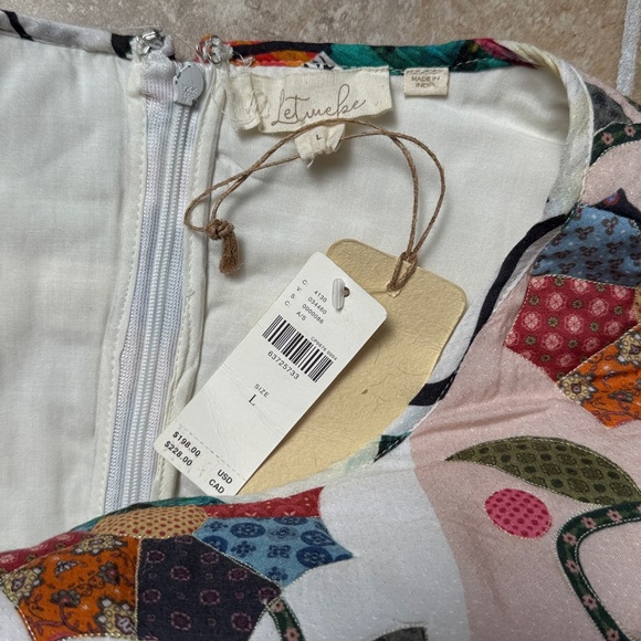 Let Me Be Quilted Patchwork Maxi Dress Anthropologie Sz L New With Tags Pockets! - Picture 8 of 16